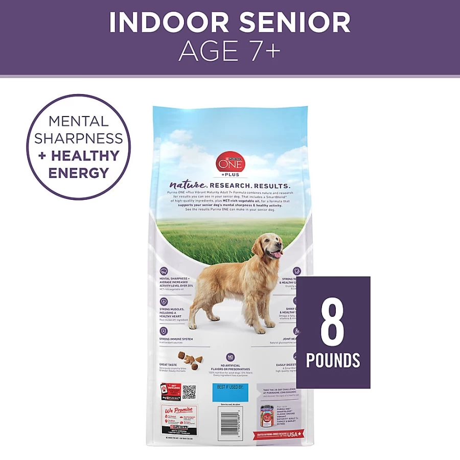 Purina ONE +Plus Senior Dry Dog Food Chicken Recipe with Vitamins for Adult Dogs | PetSmart