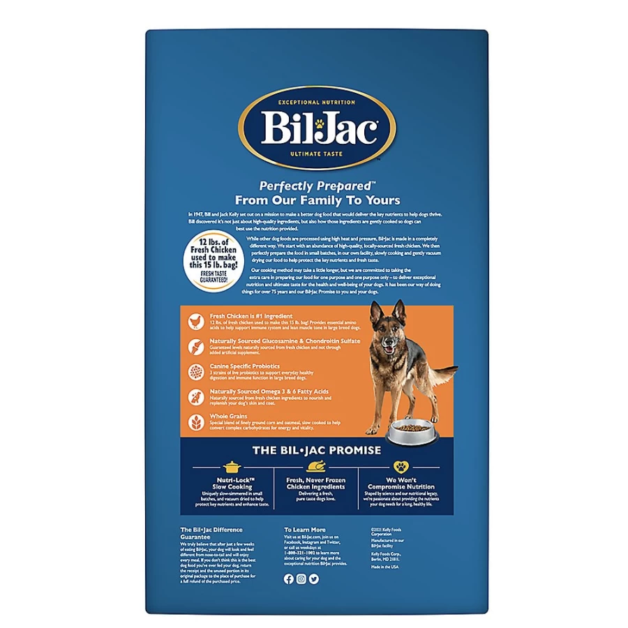 Bil-Jac Large Breed Adult Dry Dog Food - Chicken Recipe for Healthy Joints & Digestion | PetSmart