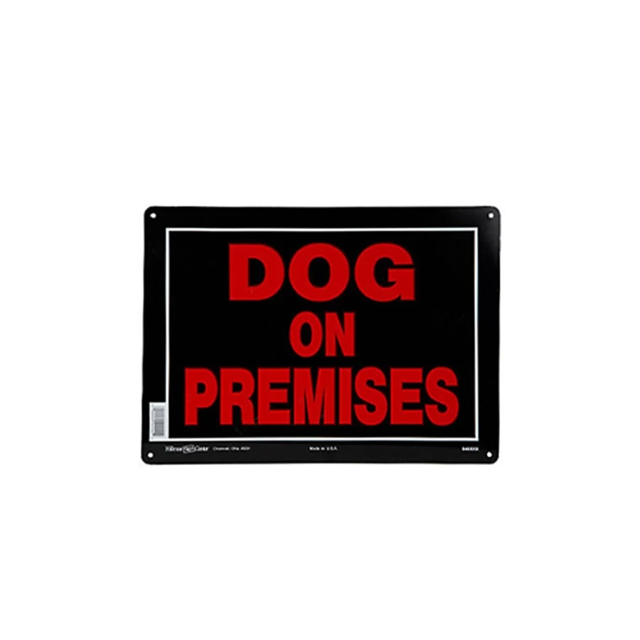 "PetSmart Hillman 'Dog on Premises' Outdoor Warning Sign for Pet Safety"