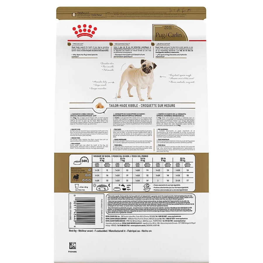 "PetSmart Royal Canin Pug Adult Dry Dog Food - Breed Specific Nutrition"