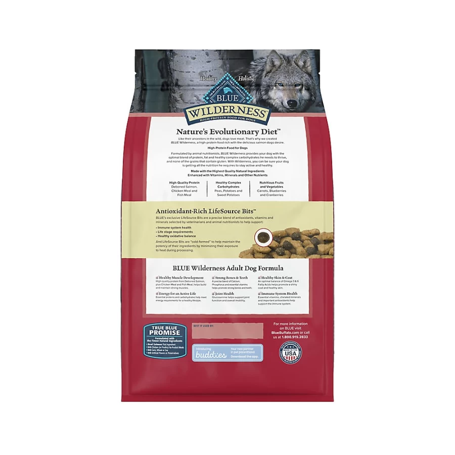 PetSmart Blue Buffalo Wilderness Grain-Free Adult Dry Dog Food, Salmon Recipe High-Protein Kibble
