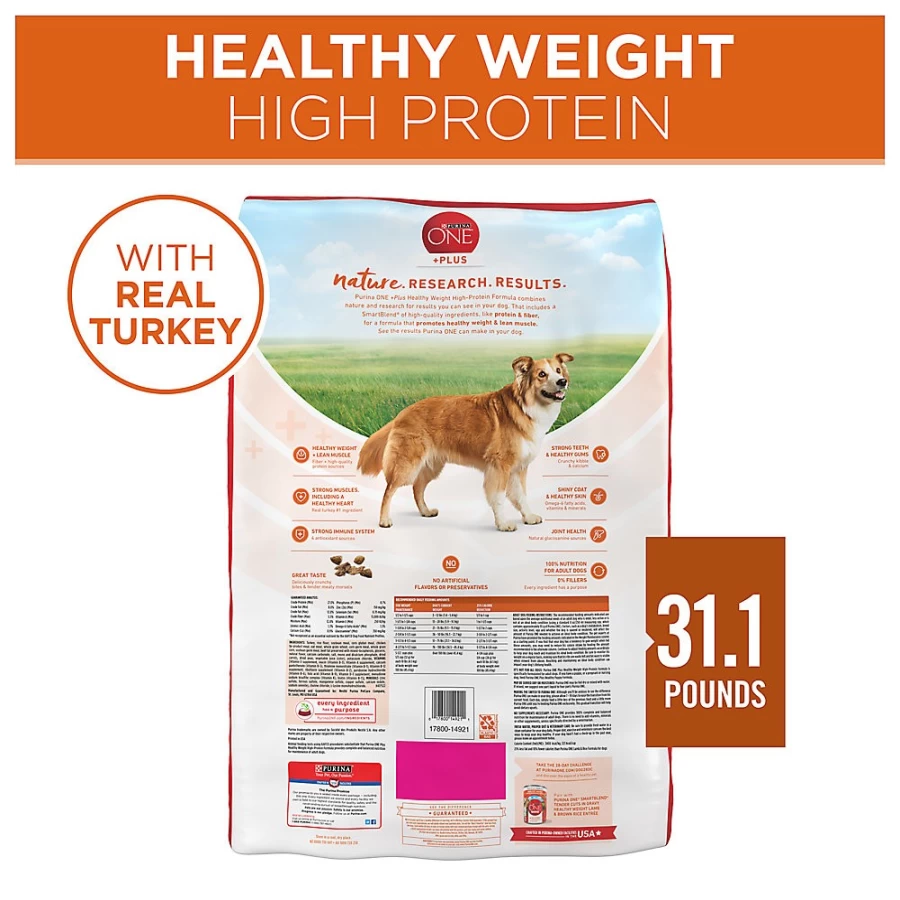 Purina ONE +Plus High-Protein Adult Dry Dog Food with Turkey - Natural Recipe by PetSmart