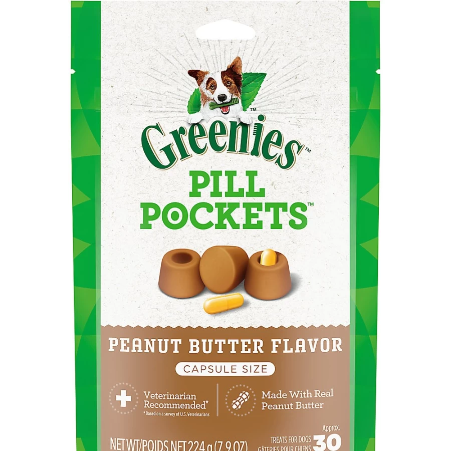 "PetSmart Greenies Pill Pockets Peanut Butter Flavor Dog Treats for Capsules Medication"