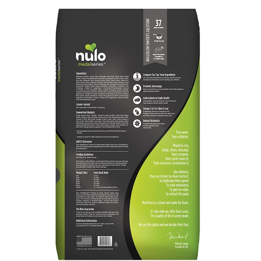 "Nulo MedalSeries Senior Dry Dog Food - Chicken Recipe for Adult Dogs | PetSmart"