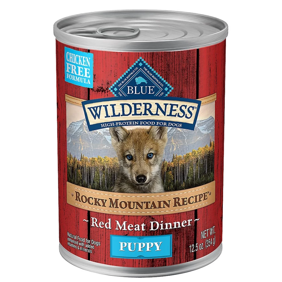 PetSmart Blue Buffalo Wilderness Grain-Free Natural Puppy Wet Dog Food, 12.5 Oz Can
