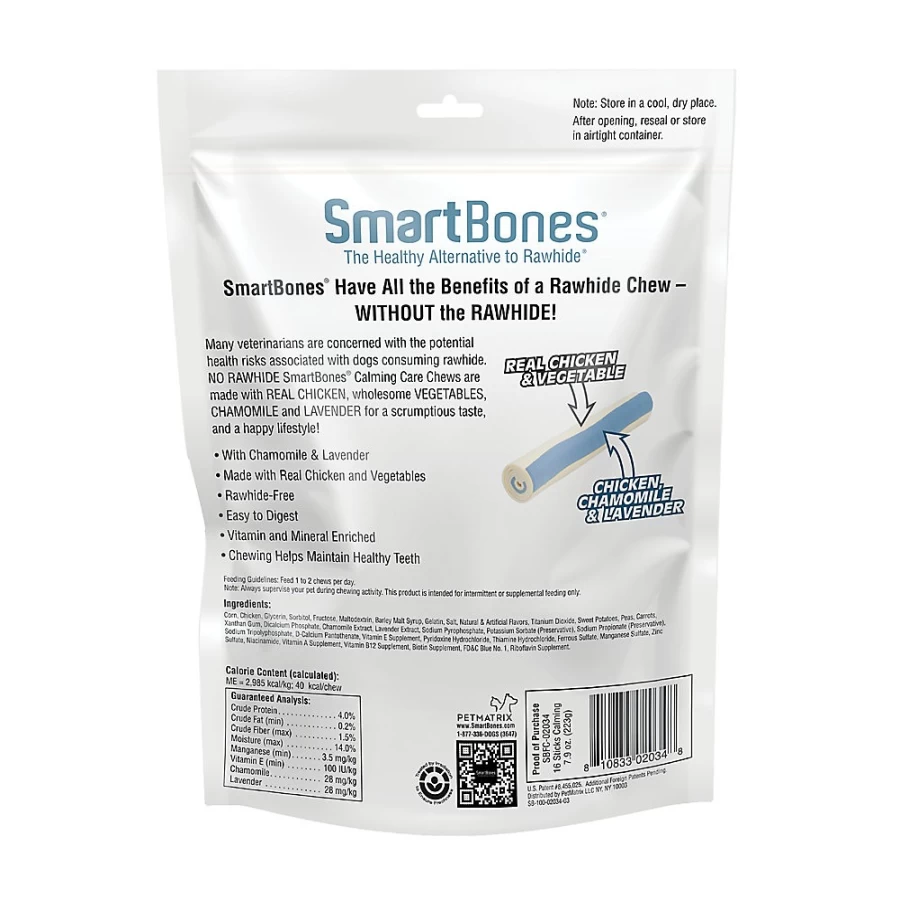 PetSmart SmartBones Calming Chicken Sticks for Dogs - Anxiety Relief Chew Treats