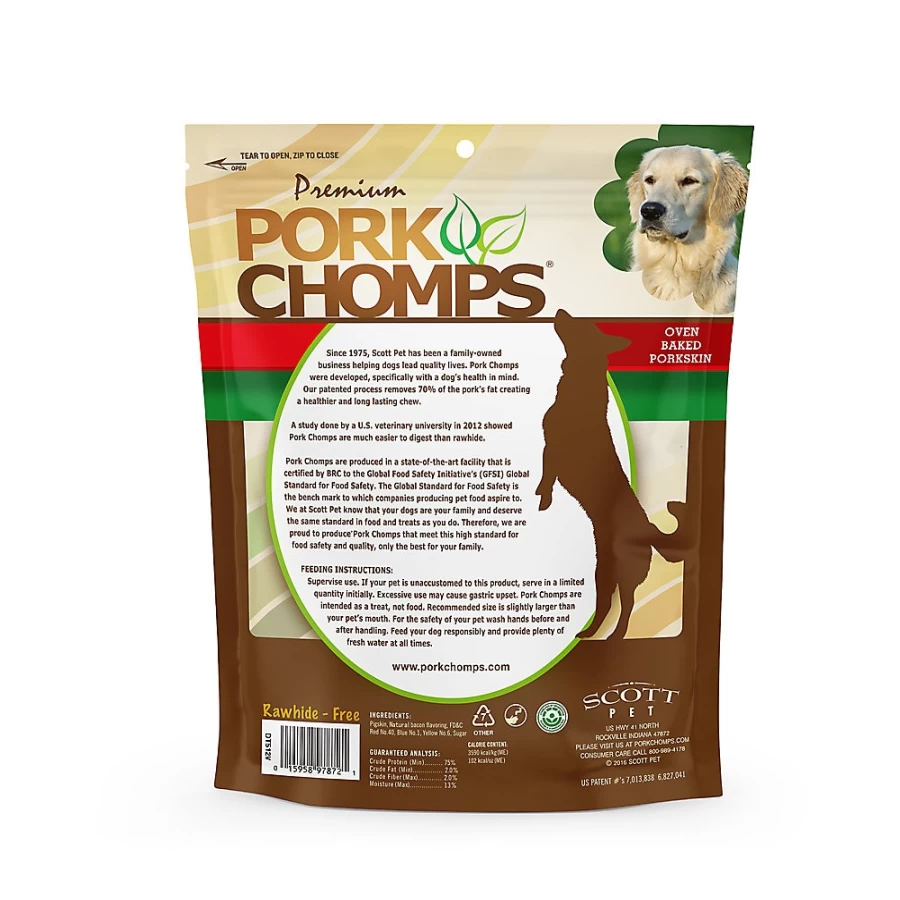 PetSmart Bacon Flavor Rawhide-Free Pork Chomps Dog Treats for Chewing