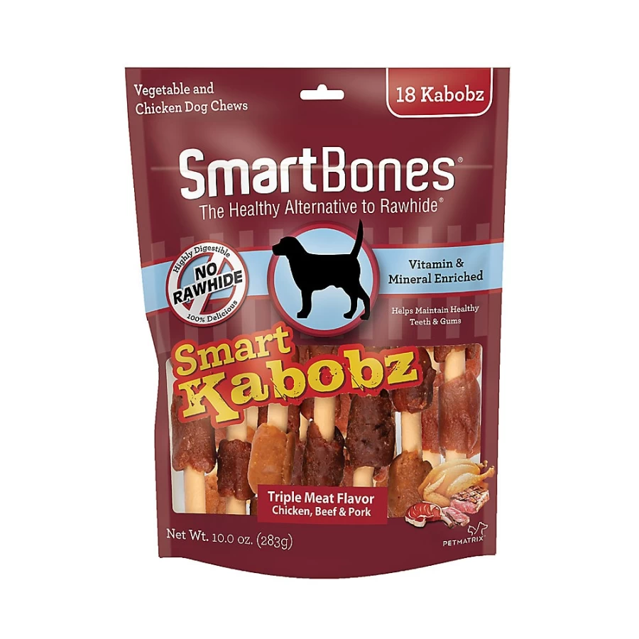 PetSmart SmartBones Triple Meat Flavor Kabobz Dog Treats for Healthy Chewing