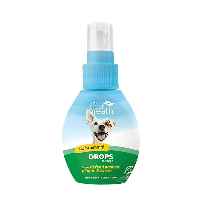 "PetSmart TropiClean Fresh Breath Oral Care Drops for Dogs – Minty Dental Water Additive"