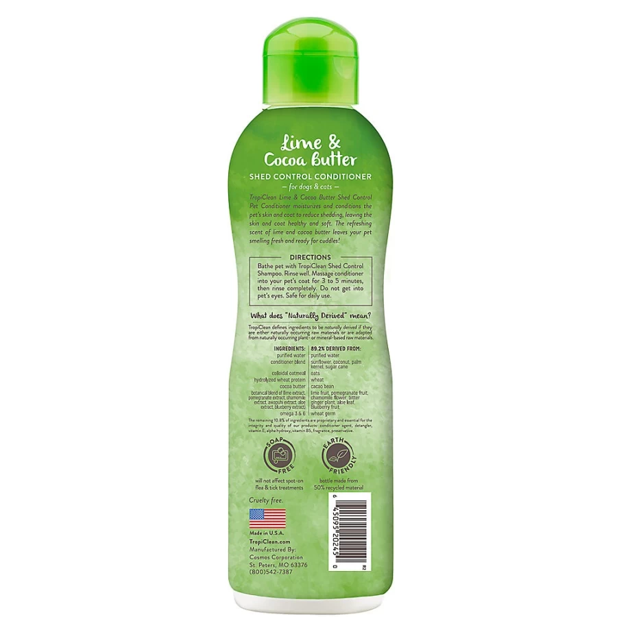 PetSmart TropiClean Lime & Cocoa Butter DeShedding Dog Conditioner for Healthy Coat