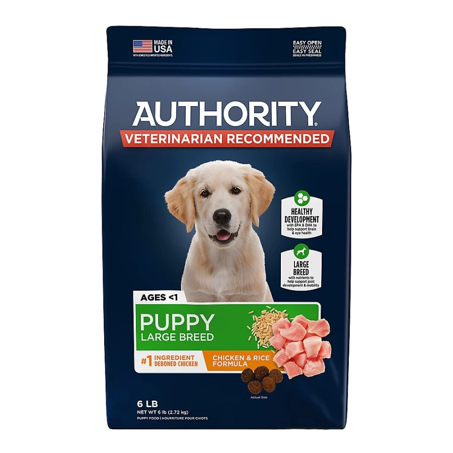 PetSmart Authority Everyday Health Large Breed Puppy Dry Dog Food - Chicken Recipe for Optimal Growth