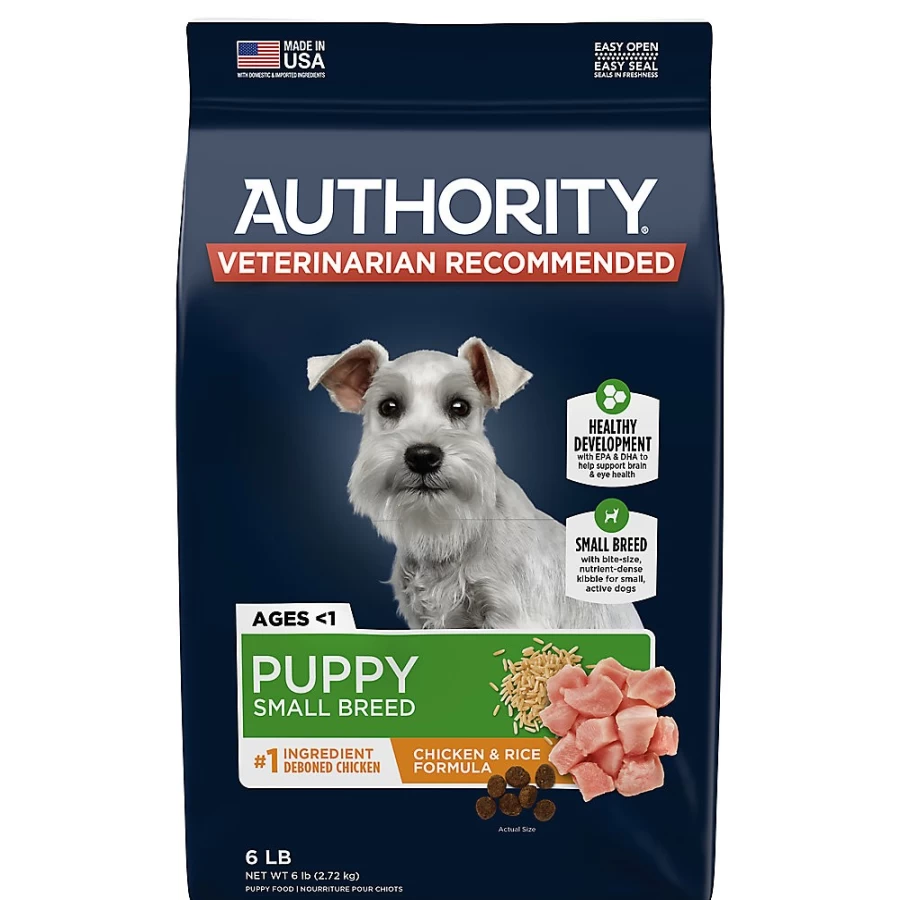 PetSmart Authority Everyday Health Small Breed Puppy Dry Dog Food - Chicken Recipe for Optimal Growth