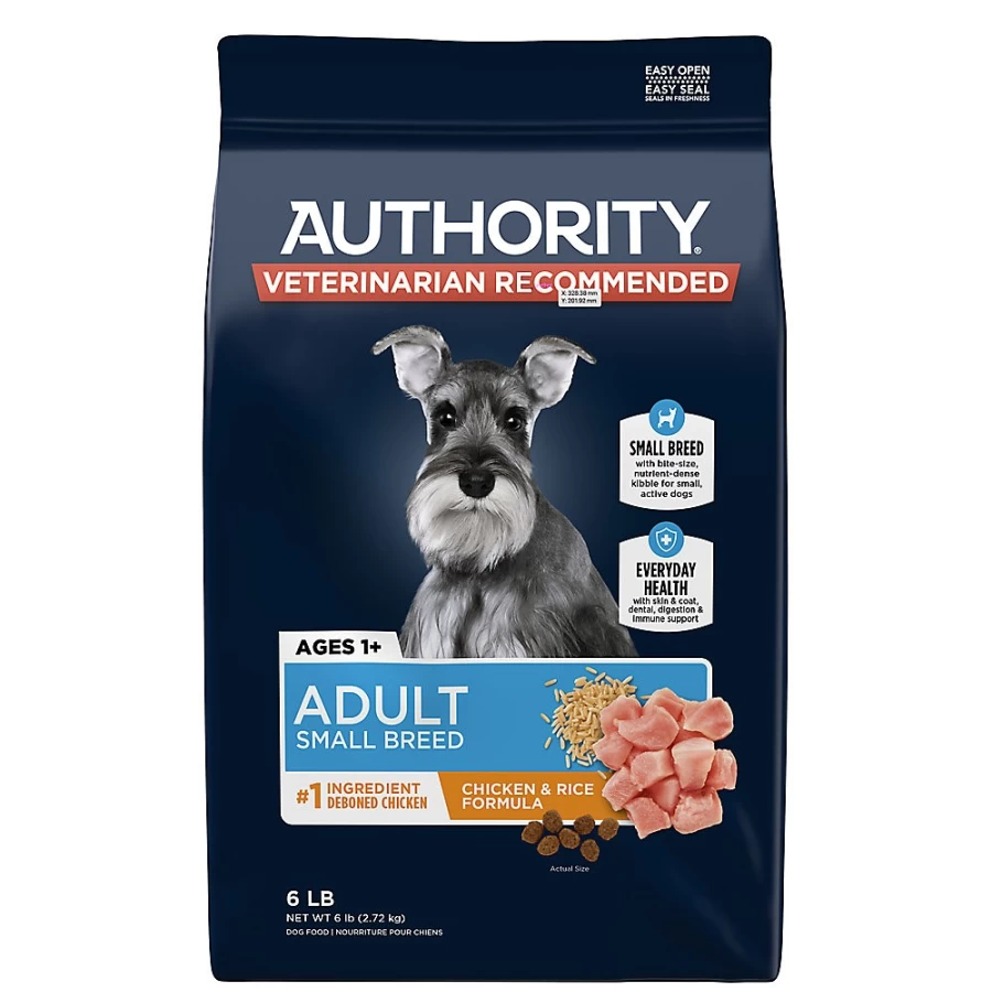 PetSmart Authority Everyday Health Small Breed Adult Dry Dog Food - Chicken Recipe for Optimal Nutrition