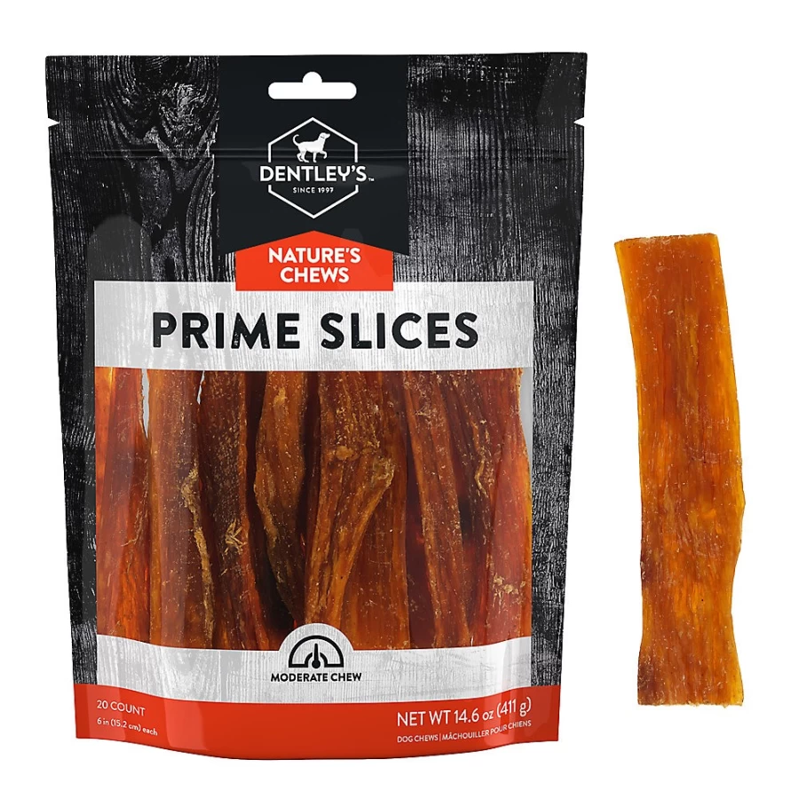 PetSmart Dentley's Nature's Chews Prime Slices Natural Dog Treats - 20 Count, Healthy Rawhide-Free Chews for Dogs