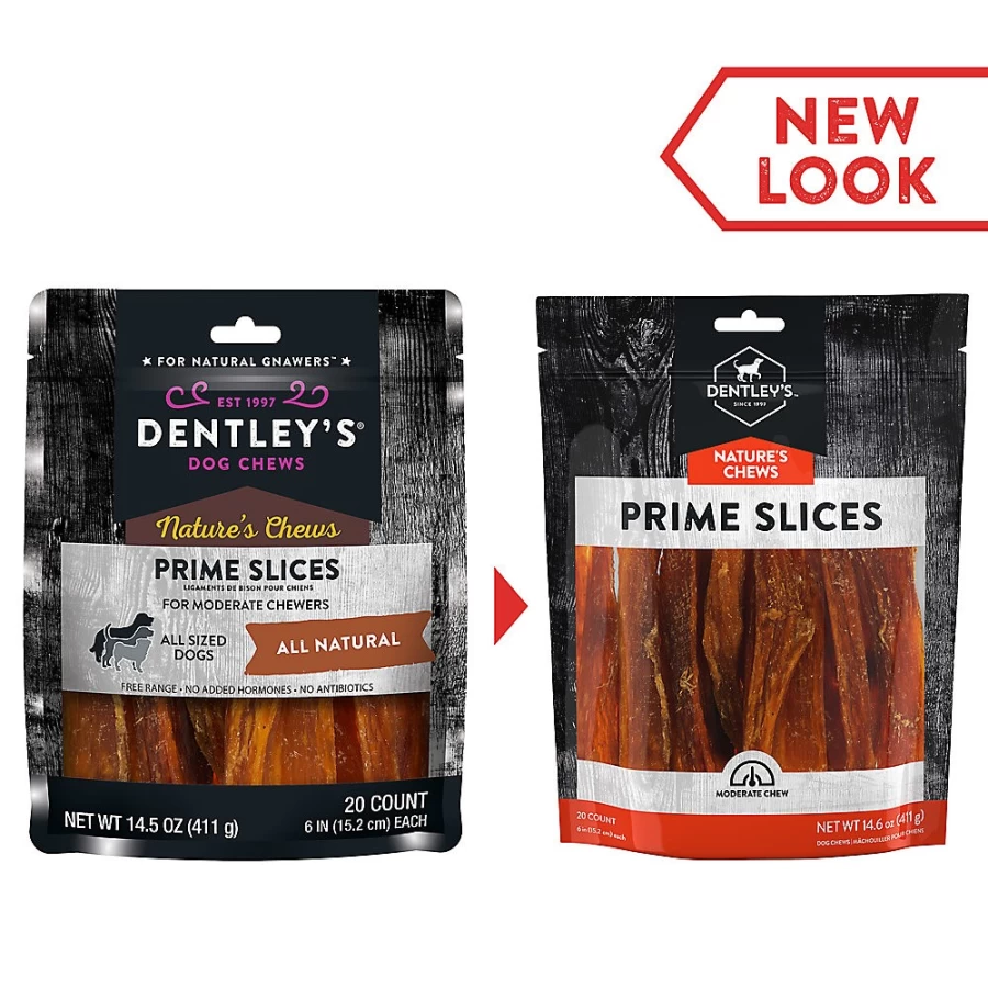 PetSmart Dentley's Nature's Chews Prime Slices Natural Dog Treats - 20 Count, Healthy Rawhide-Free Chews for Dogs
