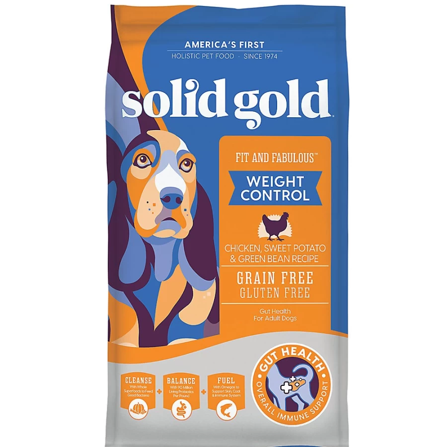 "PetSmart Solid Gold Fit & Fabulous Grain-Free Weight Control Dog Food for Adult Dogs - Gluten Free Formula"