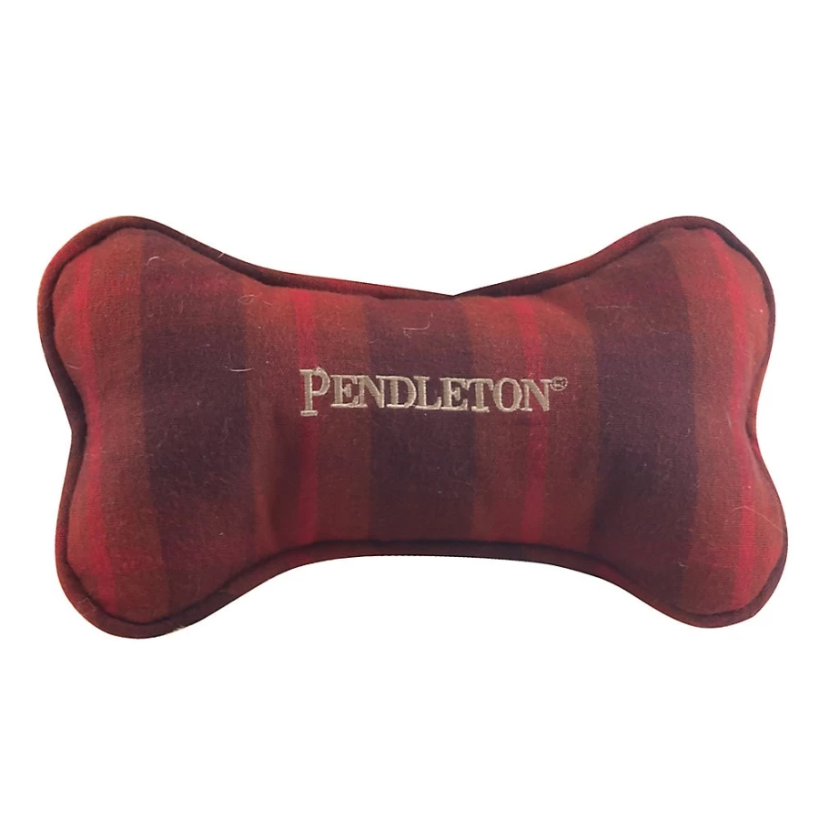 PetSmart Pendleton Ombre Plaid Plush Bone Dog Toy for Chewing and Play