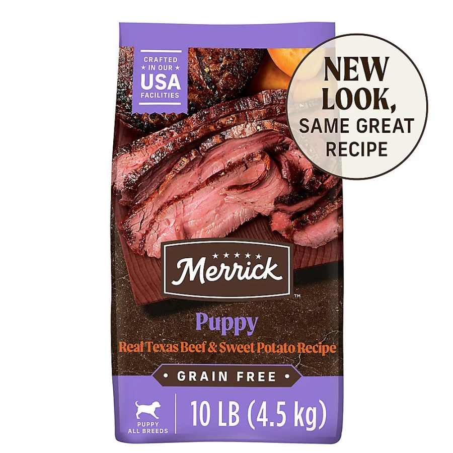 Merrick Grain Free Puppy Dry Dog Food - High Protein Beef Recipe, No Corn, Wheat or Soy - PetSmart