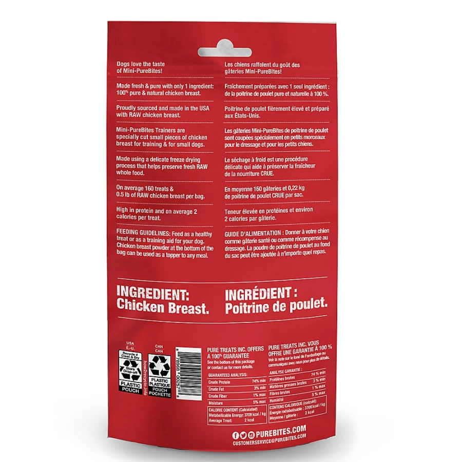 PetSmart Mini PureBites Freeze-Dried Chicken Breast Dog Treats for Training