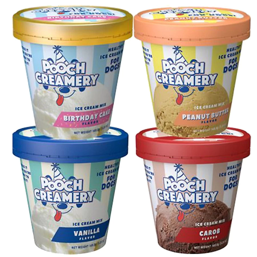 Pooch Creamery Ice Cream Dog Treats 4-Pack by PetSmart – Frozen Canine Dessert for Dogs