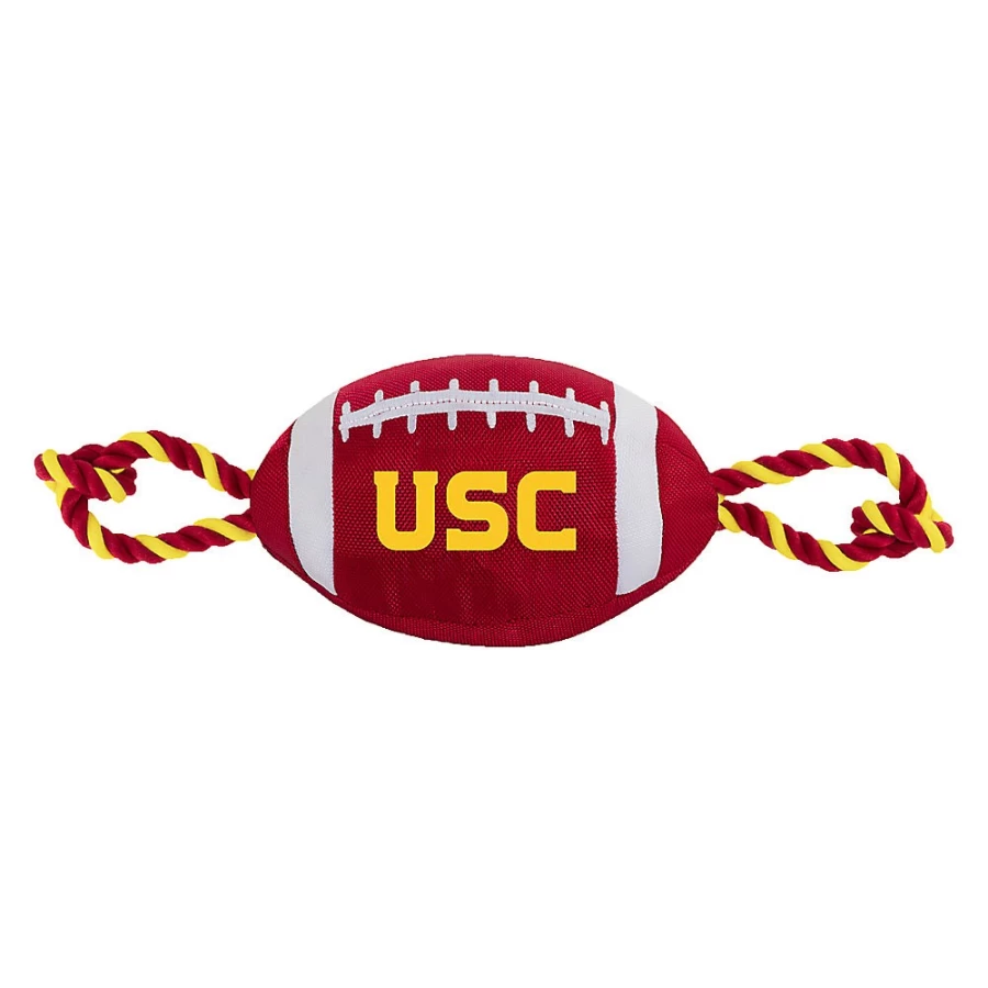 USC Trojans Football Rope Dog Toy for Pets - PetSmart Officially Licensed College Chew Toy