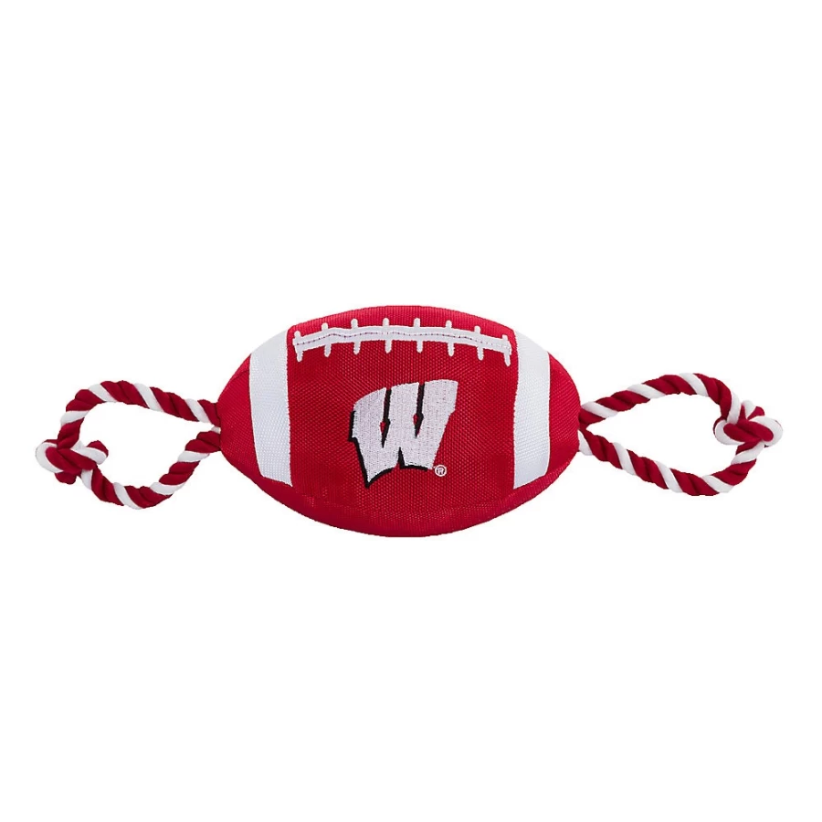 PetSmart Wisconsin Badgers Rope Dog Toy for Chewing and Play - Durable College Football Pet Toy