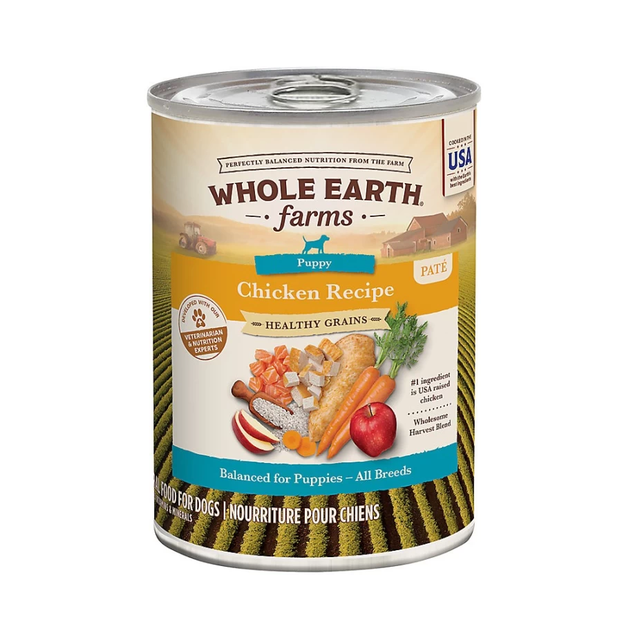 PetSmart Whole Earth Farms Grain-Free Puppy Wet Dog Food, 12.7 Oz - No Carrageenan, Corn, or Artificial Additives