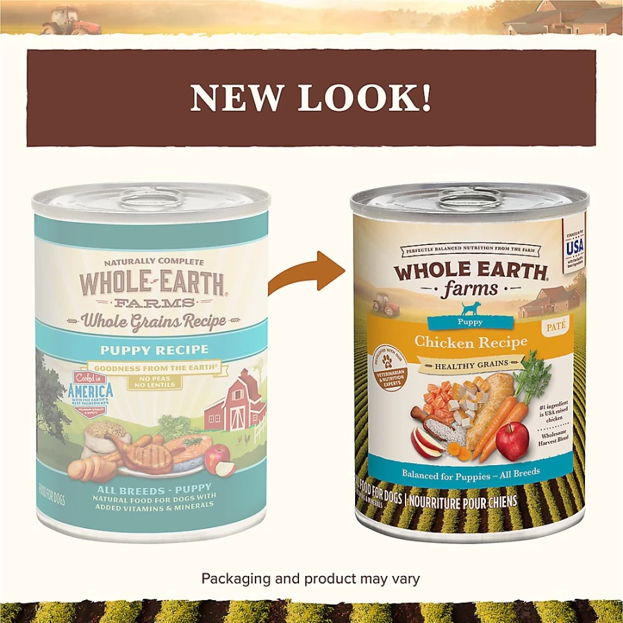 PetSmart Whole Earth Farms Grain-Free Puppy Wet Dog Food, 12.7 Oz - No Carrageenan, Corn, or Artificial Additives