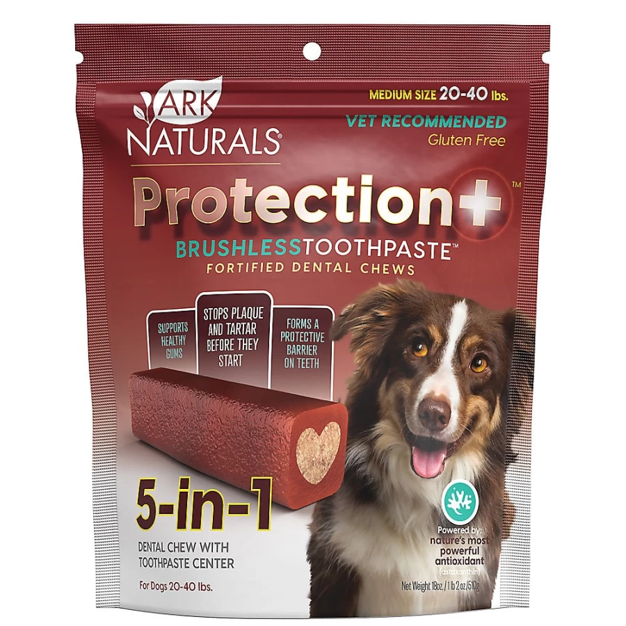 PetSmart Ark Naturals 5-in-1 Dental Chews for Medium Dogs - Brushless Toothpaste & Oral Care