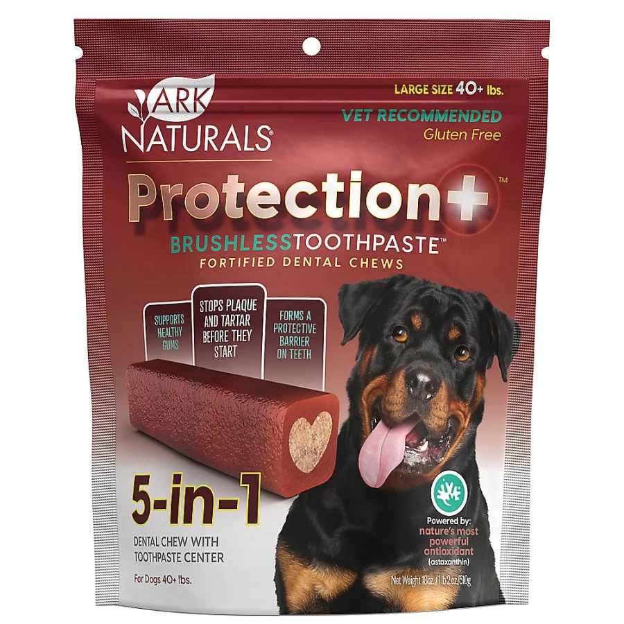 PetSmart Ark Naturals 5-in-1 Dental Chews for Large Dogs – Brushless Toothpaste & Oral Care Treats