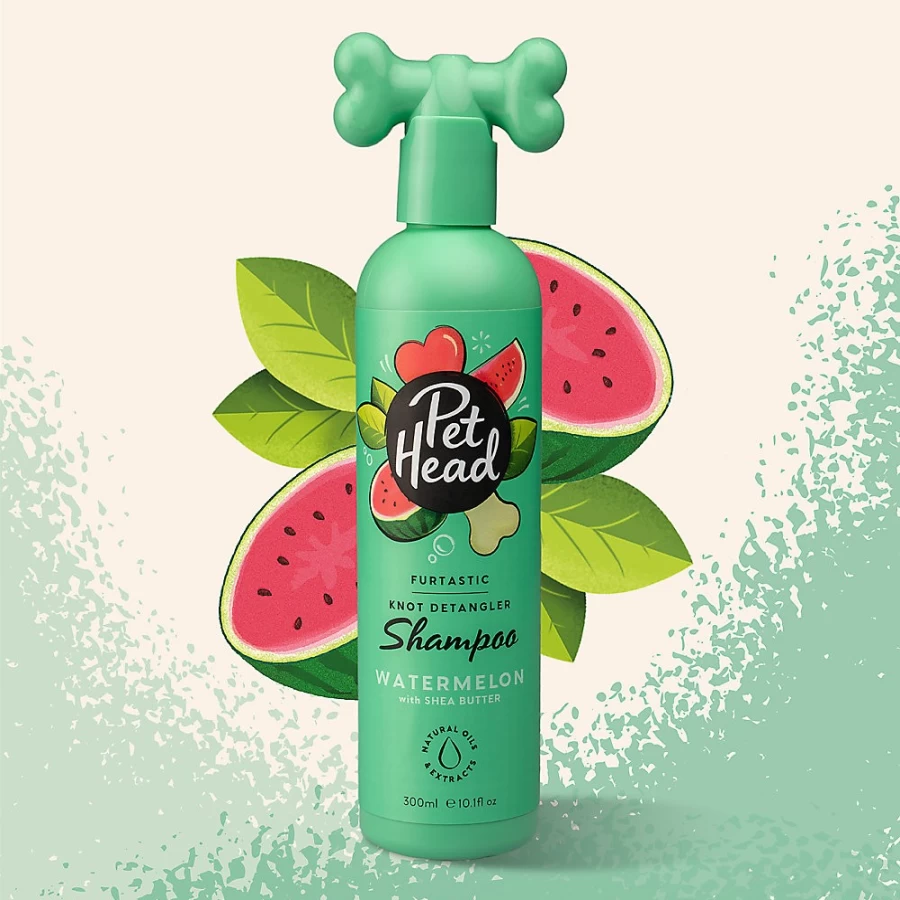 PetSmart Furtastic Knot Detangler Dog Shampoo with Watermelon & Shea Butter - 10 Fl Oz for Smooth Coat