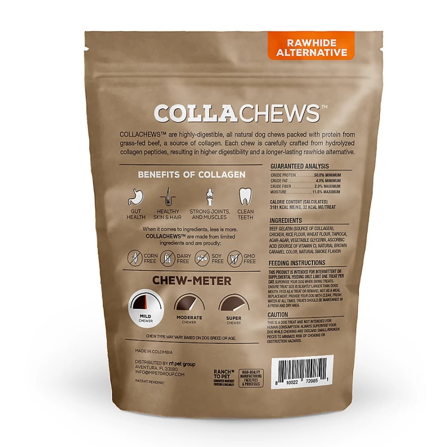 PetSmart Beef & Collagen Dog Treats - Rawhide-Free Chicken Flavor, 5-Inch Sticks, 25 Count