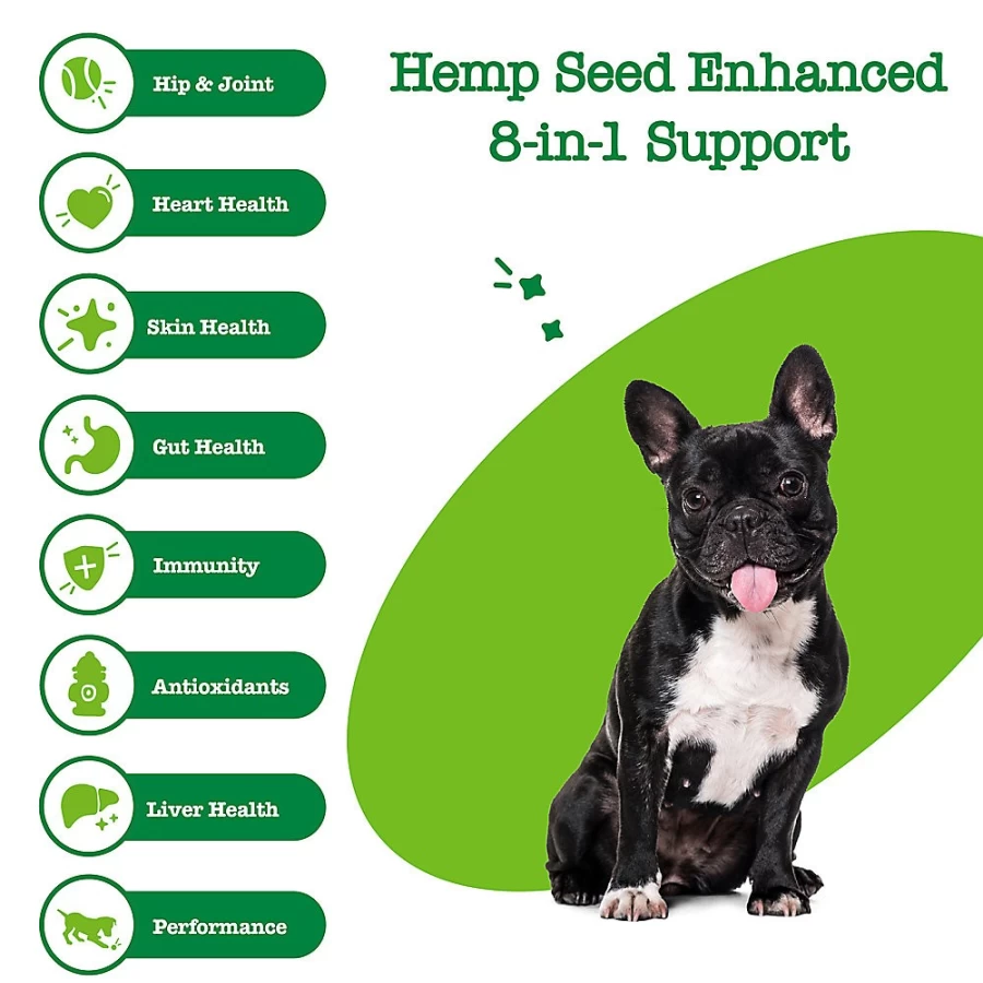 Zesty Paws Hemp Elements 8-in-1 Multivitamin Bites for Dogs - Chicken Flavor (90 Count) | PetSmart Dog Supplements