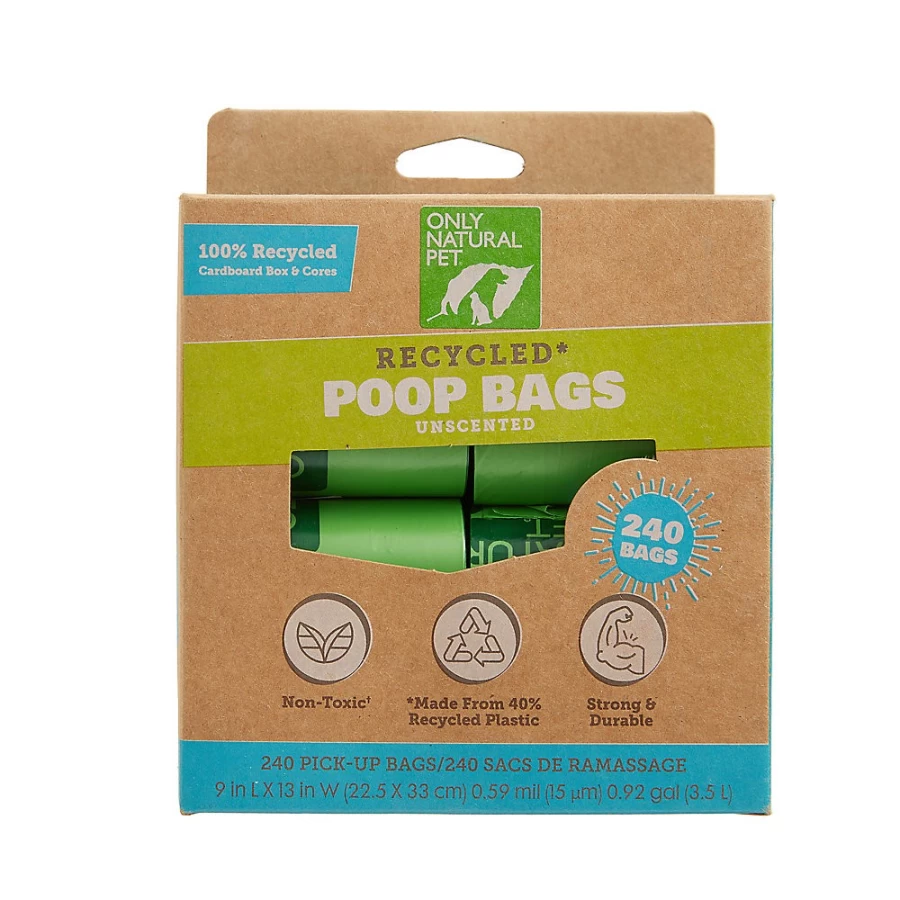 PetSmart Only Natural Pet Tear-Resistant Waste Bags for Dogs - Biodegradable Poop Bags with Handles, Leash Clip & Dispenser, Scented or Unscented Options, Eco-Friendly Dog Waste Bags