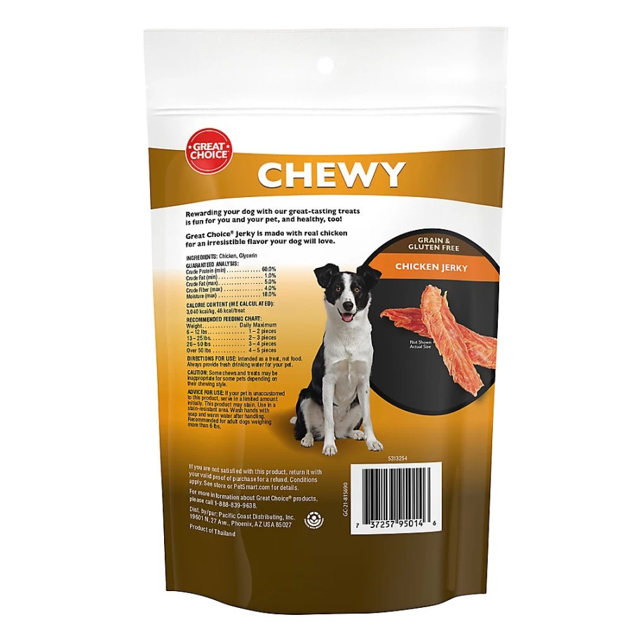 PetSmart All Life Stage Chicken Jerky Dog Treats - 4 Oz, Grain-Free & Healthy Snack for Dogs