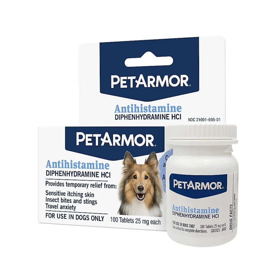 PetSmart Dog Antihistamine Tablets - Diphenhydramine HCI Allergy Relief for Dogs by PetArmor