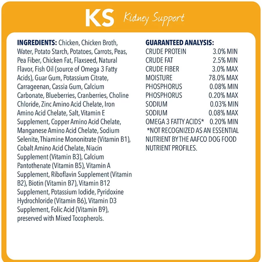 PetSmart Blue Buffalo Veterinary Diet Kidney Support Wet Dog Food - Chicken Recipe for Adult Dogs