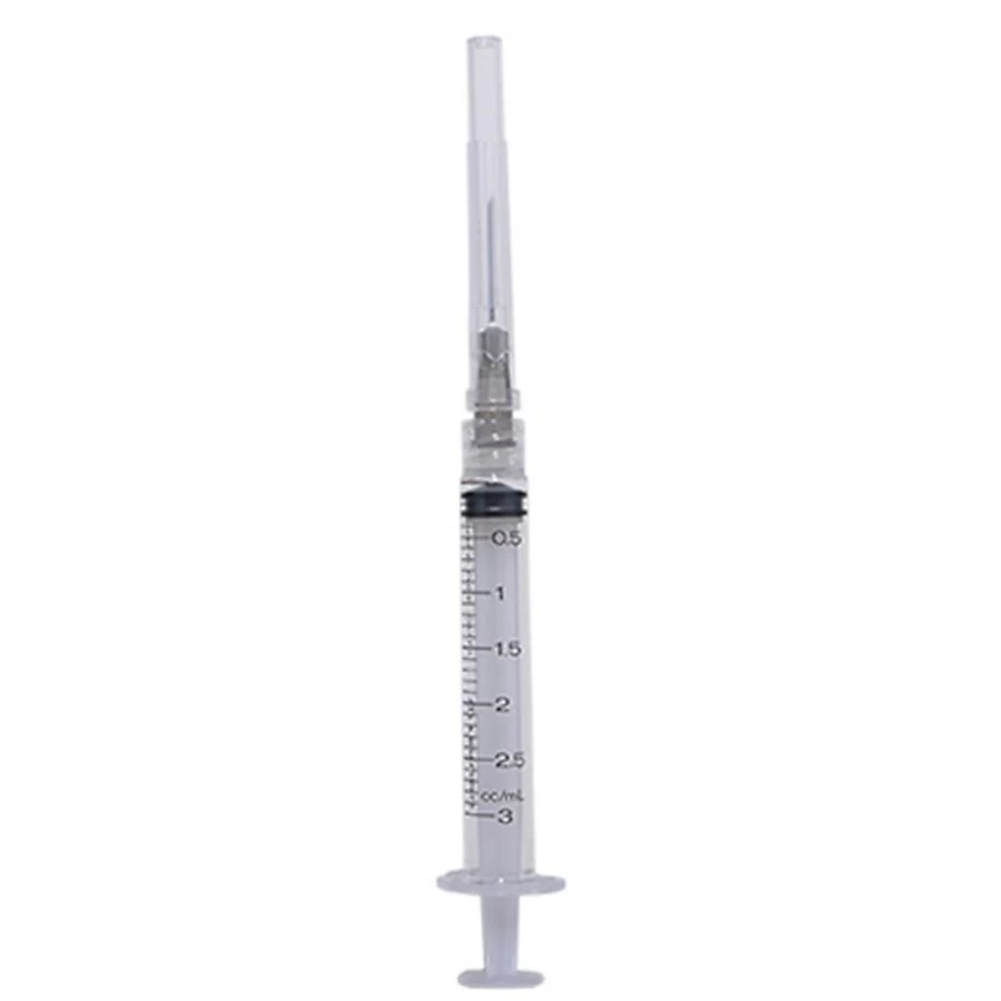PetSmart 3ml Disposable Syringe with 22G Luer Lock Needle for Precise Liquid Measurement