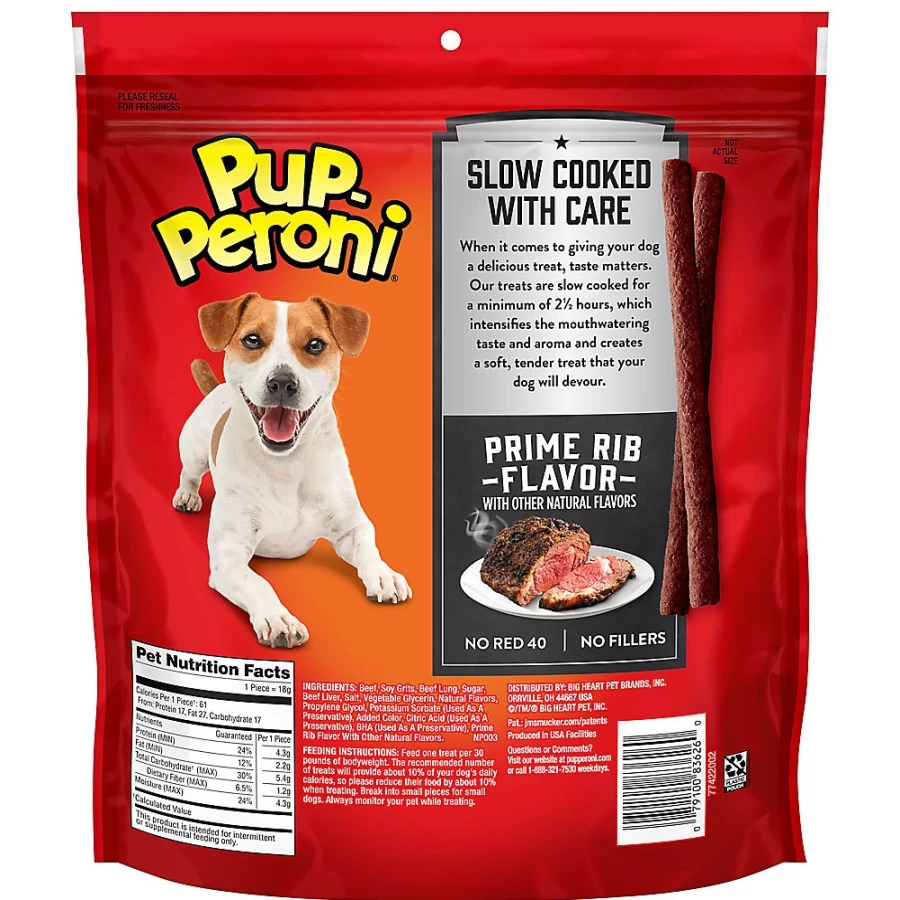 PetSmart Prime Rib Flavor Pup-Peroni Dog Treats for All Ages – Tasty & Healthy Canine Snacks