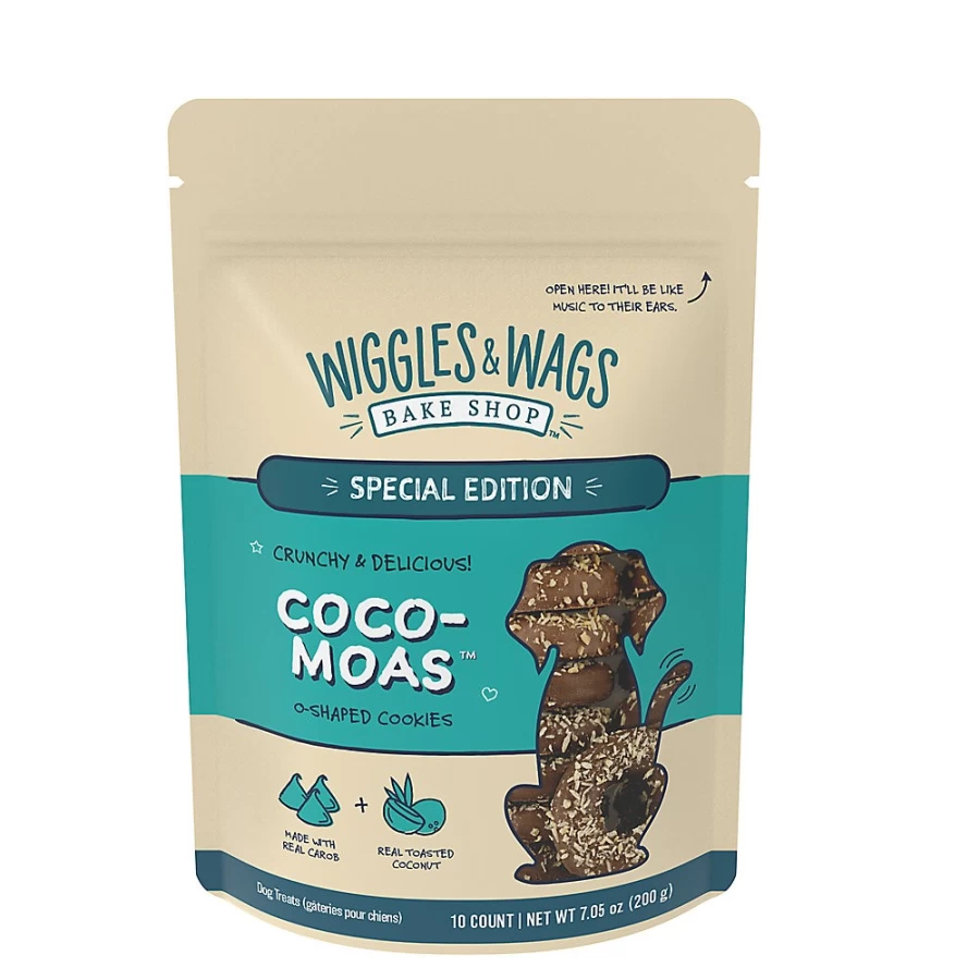 PetSmart WigglesWags Bake Shop Coco-Moat Dog Treats - Carob & Coconut Flavor, 7.05 Oz Biscuits for Dogs