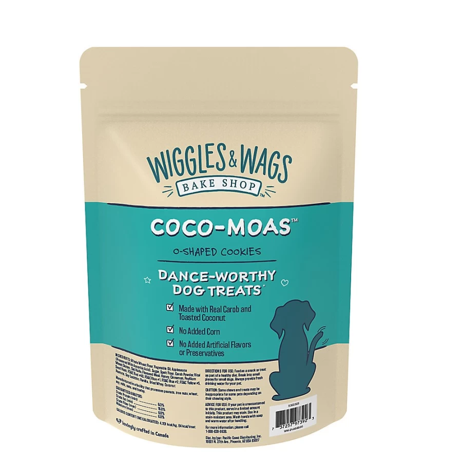 PetSmart WigglesWags Bake Shop Coco-Moat Dog Treats - Carob & Coconut Flavor, 7.05 Oz Biscuits for Dogs