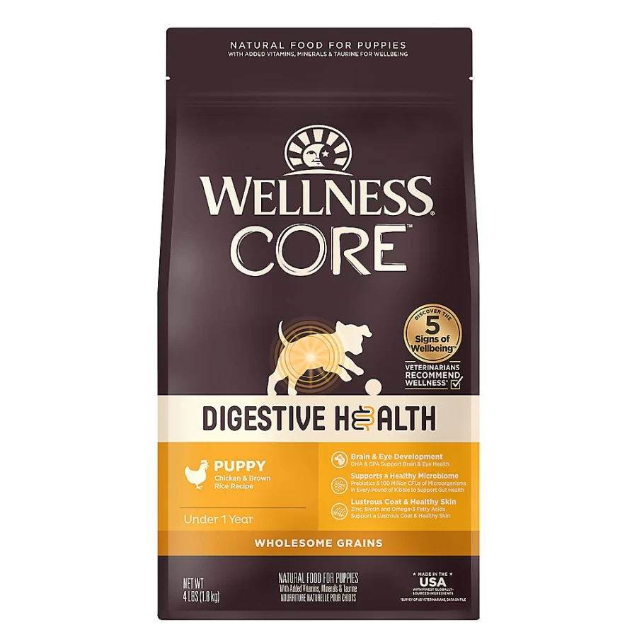 "PetSmart Wellness Core Digestive Health Puppy Dry Dog Food with Chicken & Brown Rice for Optimal Puppy Nutrition"