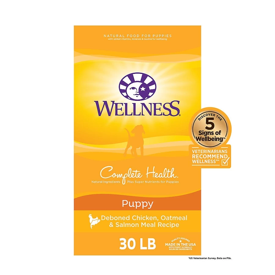 PetSmart Wellness Complete Health Puppy Dry Dog Food with Chicken, Salmon & Oatmeal for Optimal Growth
