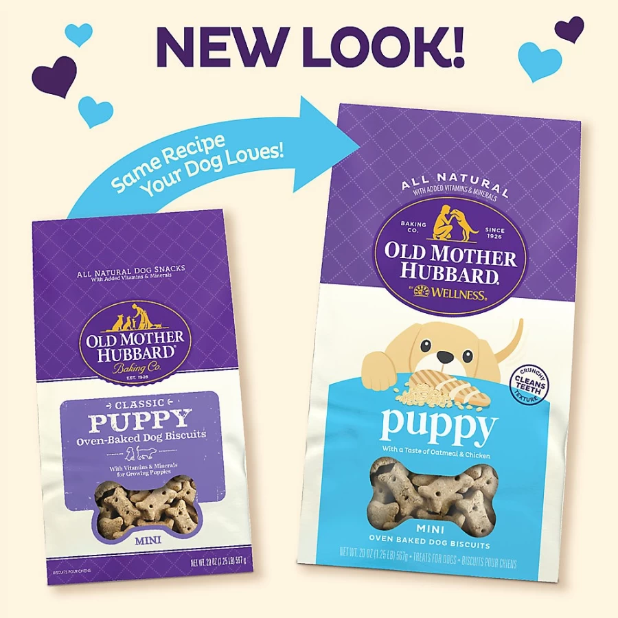 PetSmart Old Mother Hubbard Natural Puppy Biscuit Dog Treats - Mini Size, Classic Recipe