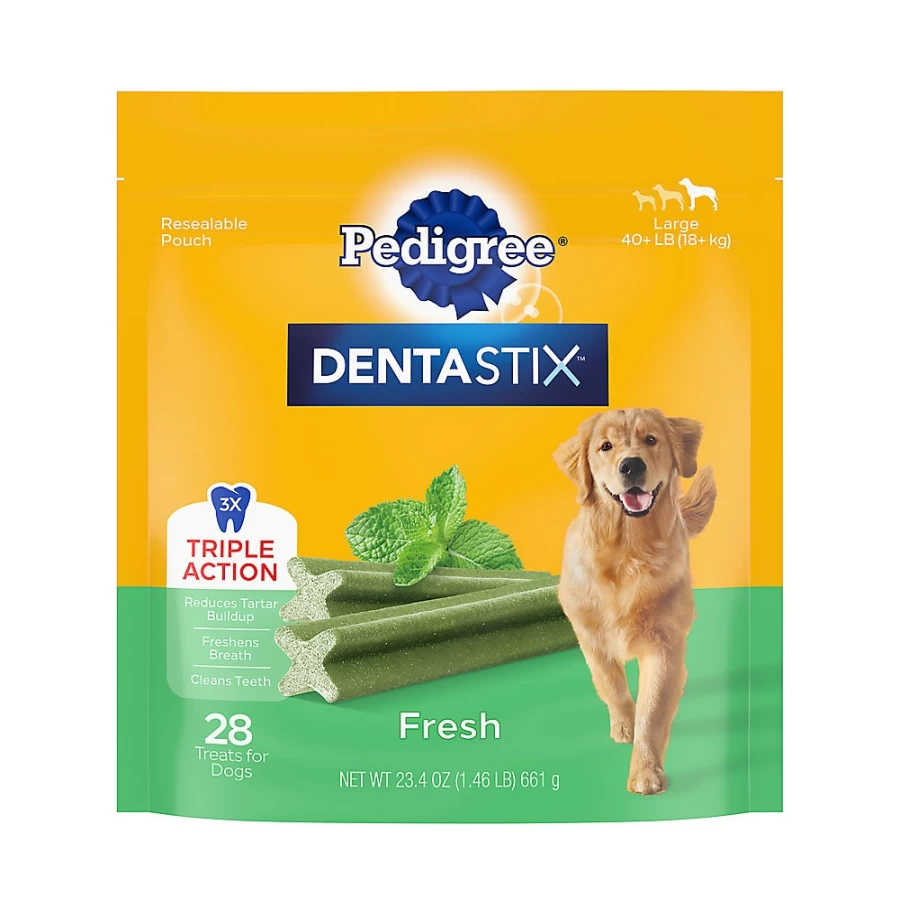 PetSmart Pedigree Dentastix Large Dog Dental Treats for Adult Breaths - Fresh Dental Chews for Dogs