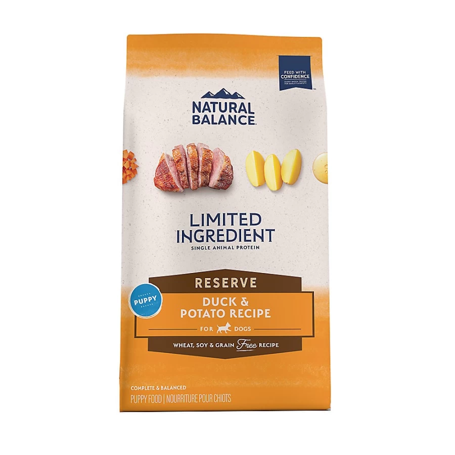 PetSmart Natural Balance Limited Ingredient Puppy Food - Duck & Potato Recipe Dry Dog Food for Sensitive Stomachs