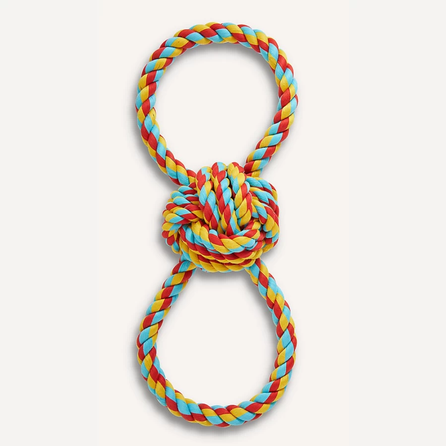 PetSmart Joyhound Interactive Figure 8 Dog Rope Toy for Tug-of-War & Chewing Play