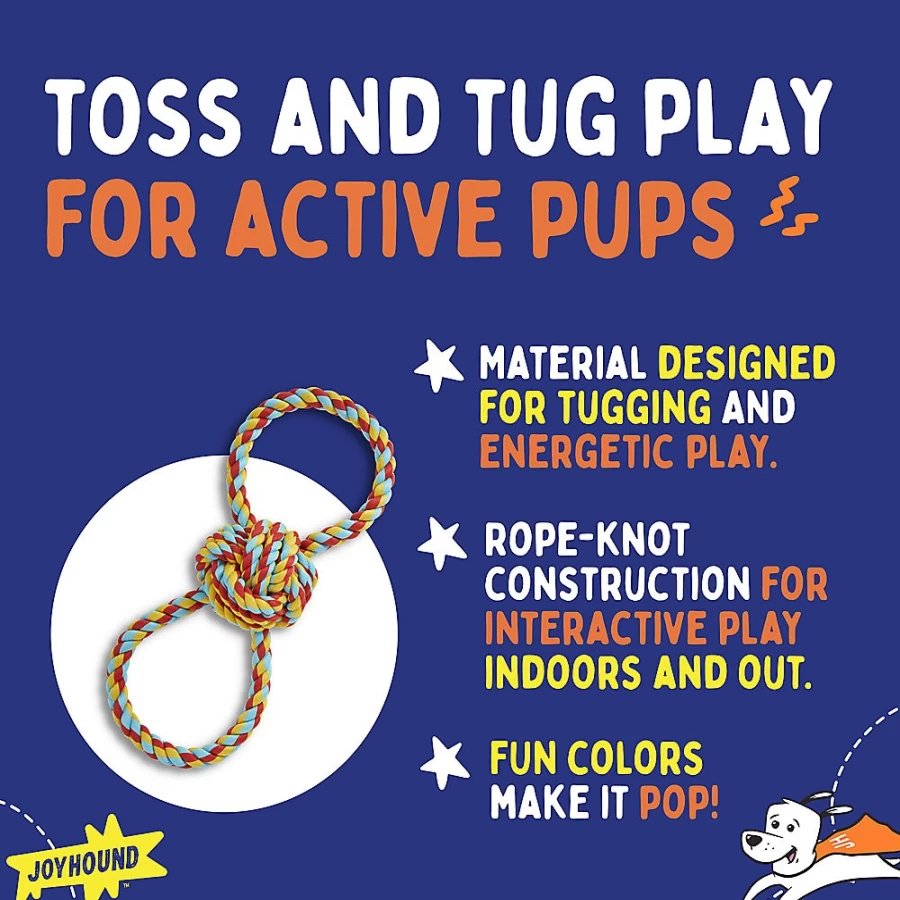 PetSmart Joyhound Interactive Figure 8 Dog Rope Toy for Tug-of-War & Chewing Play