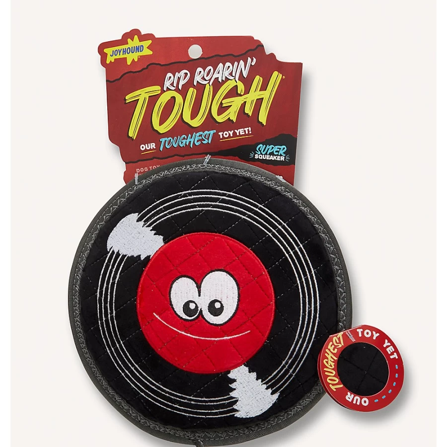 PetSmart Joyhound Durable Squeaker Dog Toy - Rip Roarin' Tough Chew Record for Dogs