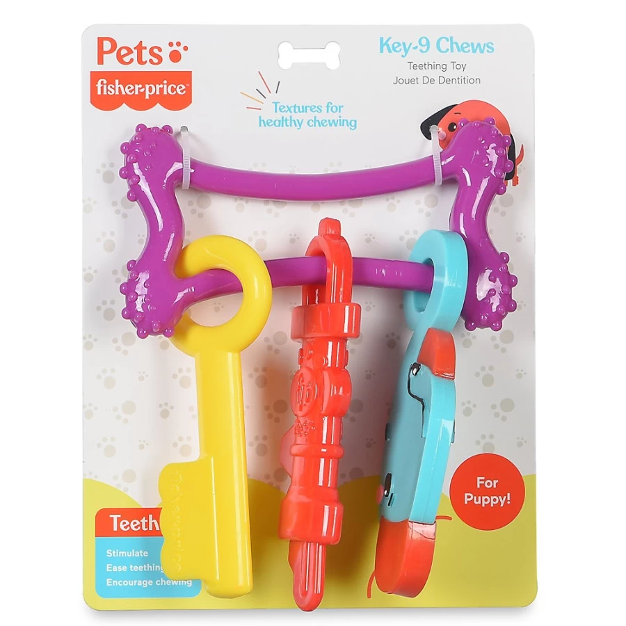 PetSmart Teething Ring Dog Toy - Chew-Resistant Puppy Teether for Small & Large Breeds by Fisher-Price